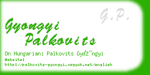 gyongyi palkovits business card